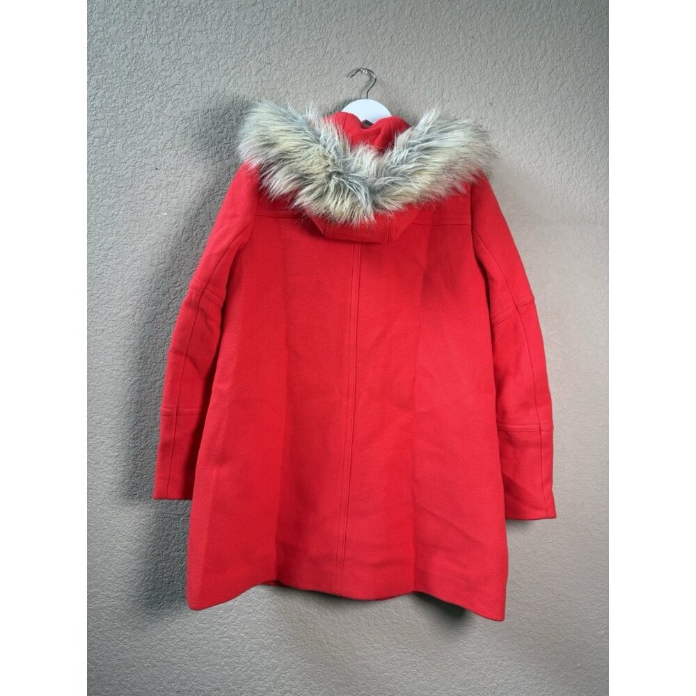 J Crew Women’s ChateauParka Bright  Magenta in Italian Stadium-Cloth Wool Sz 6 - Picture 3 of 12
